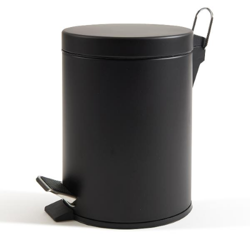 Bidone Premium con pedale e vaschetta 3Lt nero satinato Perfetto